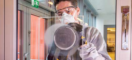 Glass polishing step